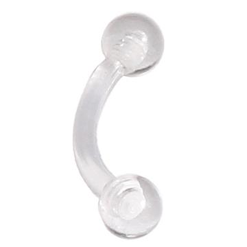Plastic curved outlet barbell